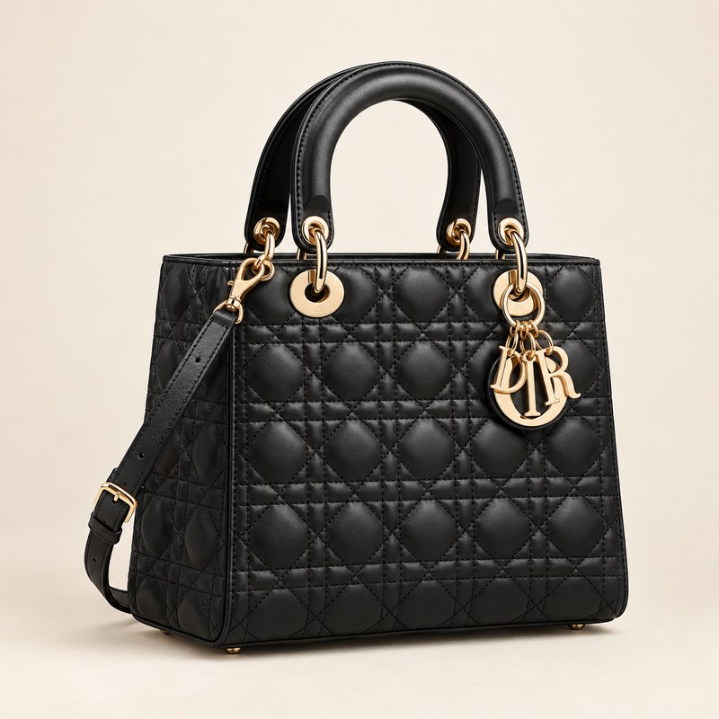 Dior — Medium Lady Dior Bag — Ilustración generada por IA