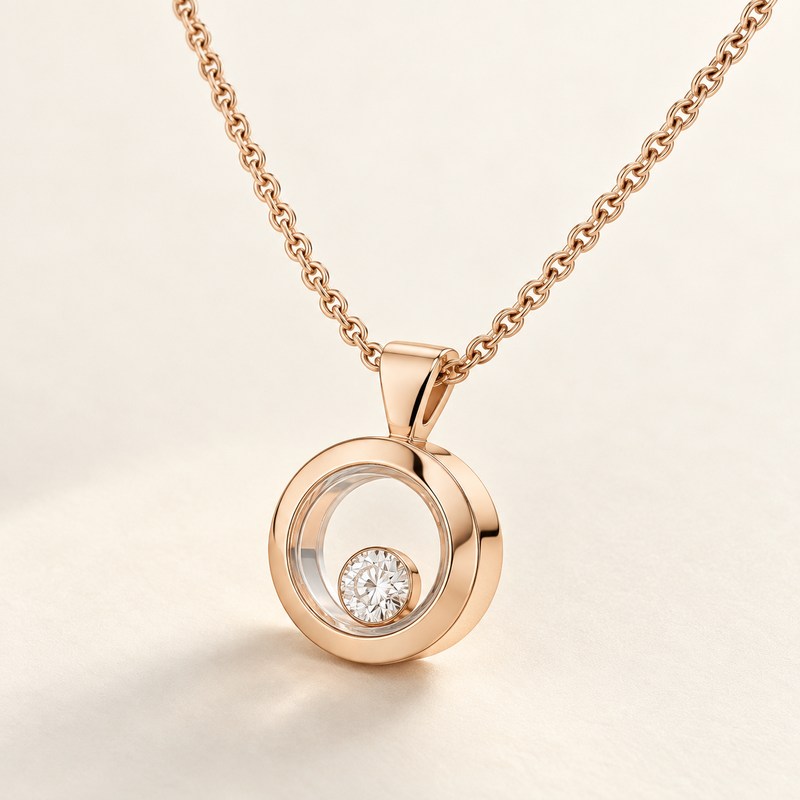 Chopard — Happy Diamonds Icons pendant — Illustration générée par IA